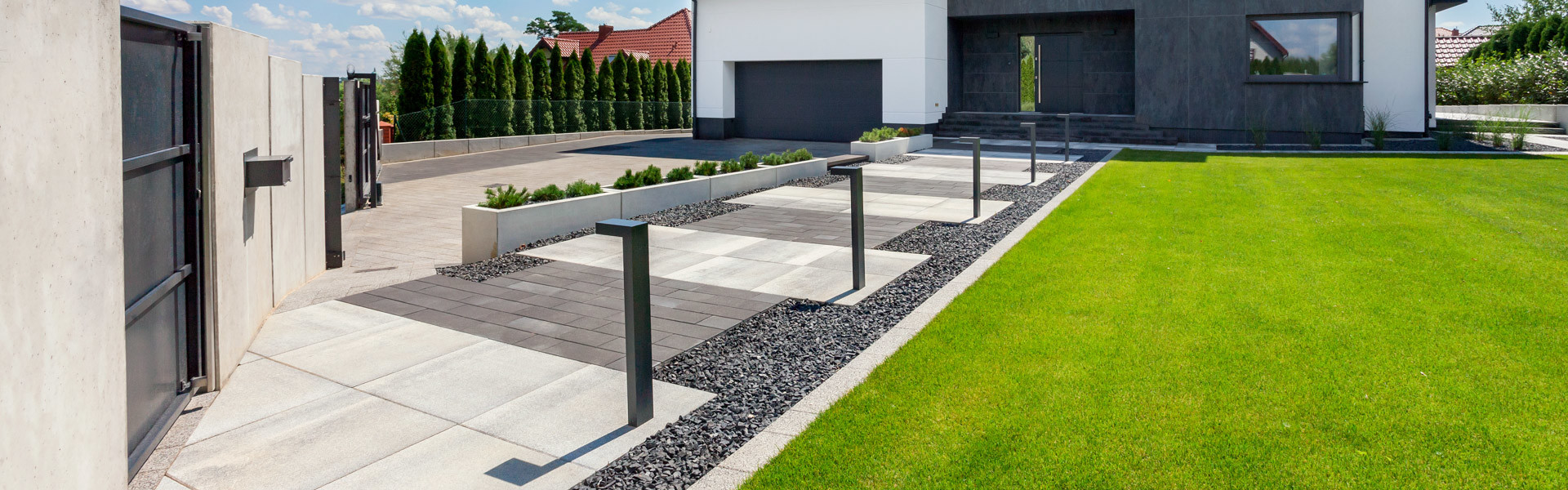 Ścieżka i taras z betonowych płyt Betard