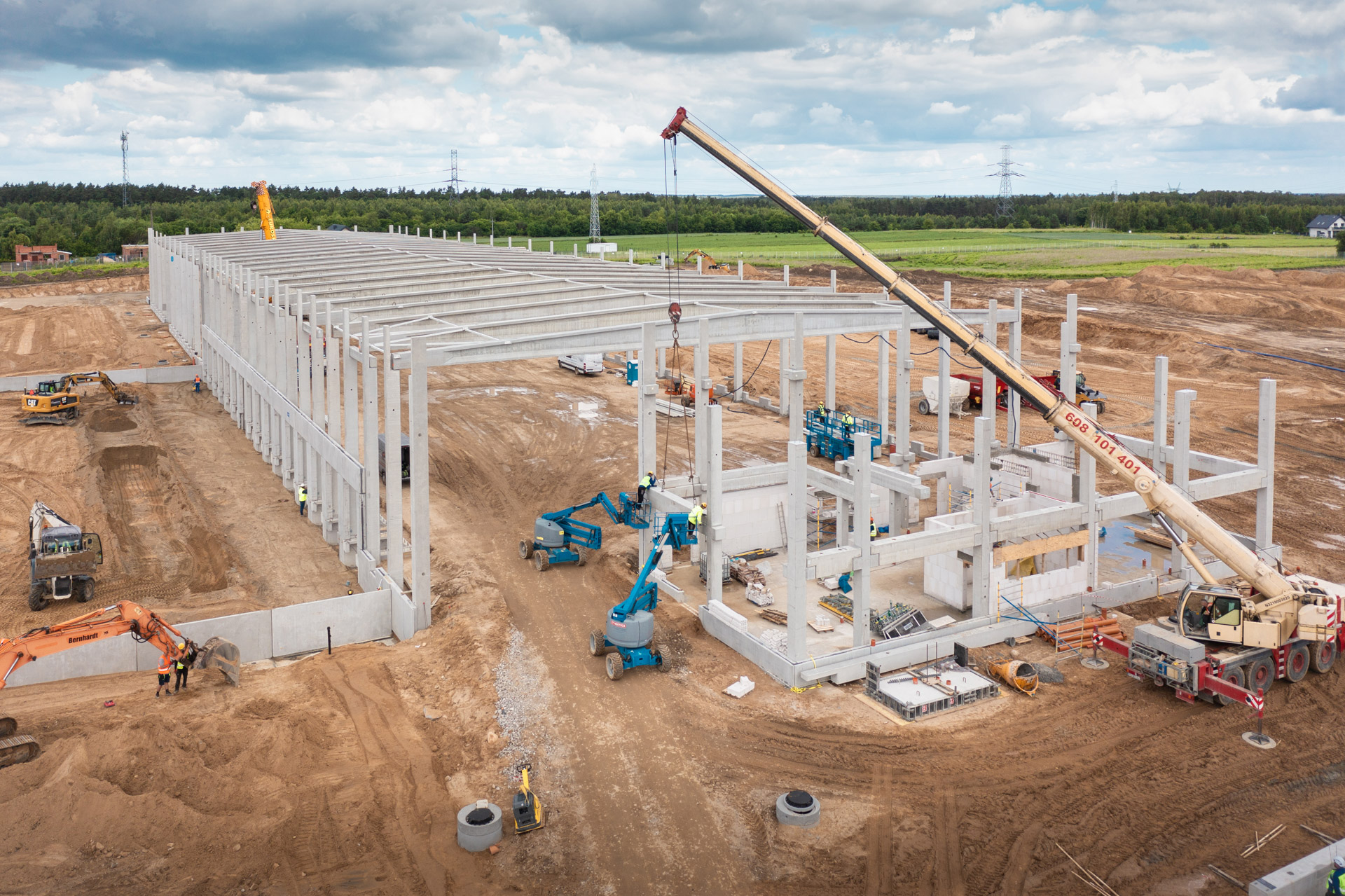 Betonowe prefabrykaty na budowę centrum logistycznego