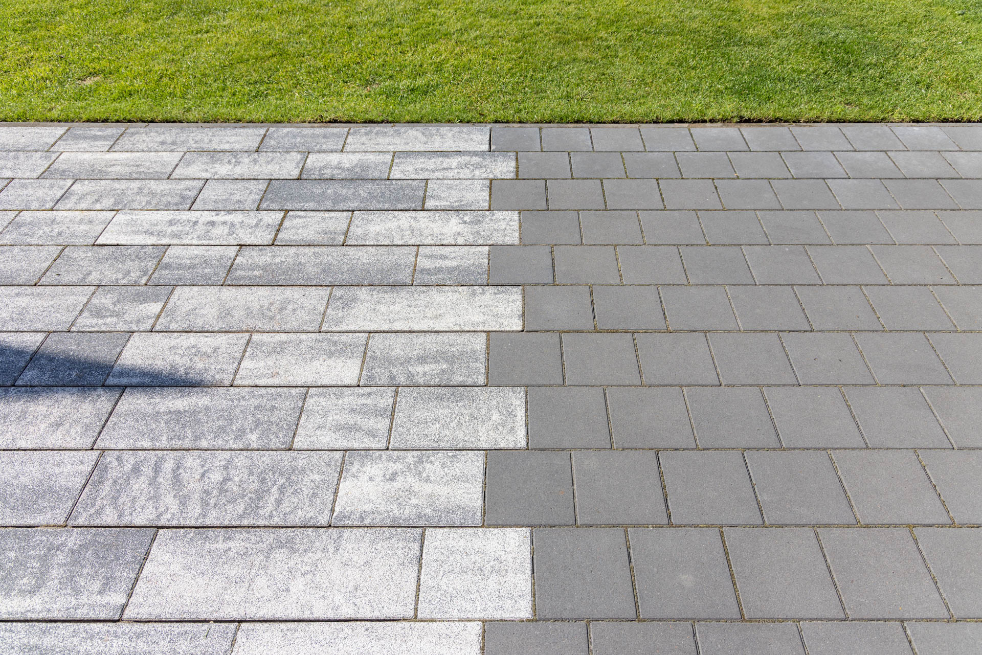 Nawierzchnia z kostki brukowej Pianola w dwóch kolorach