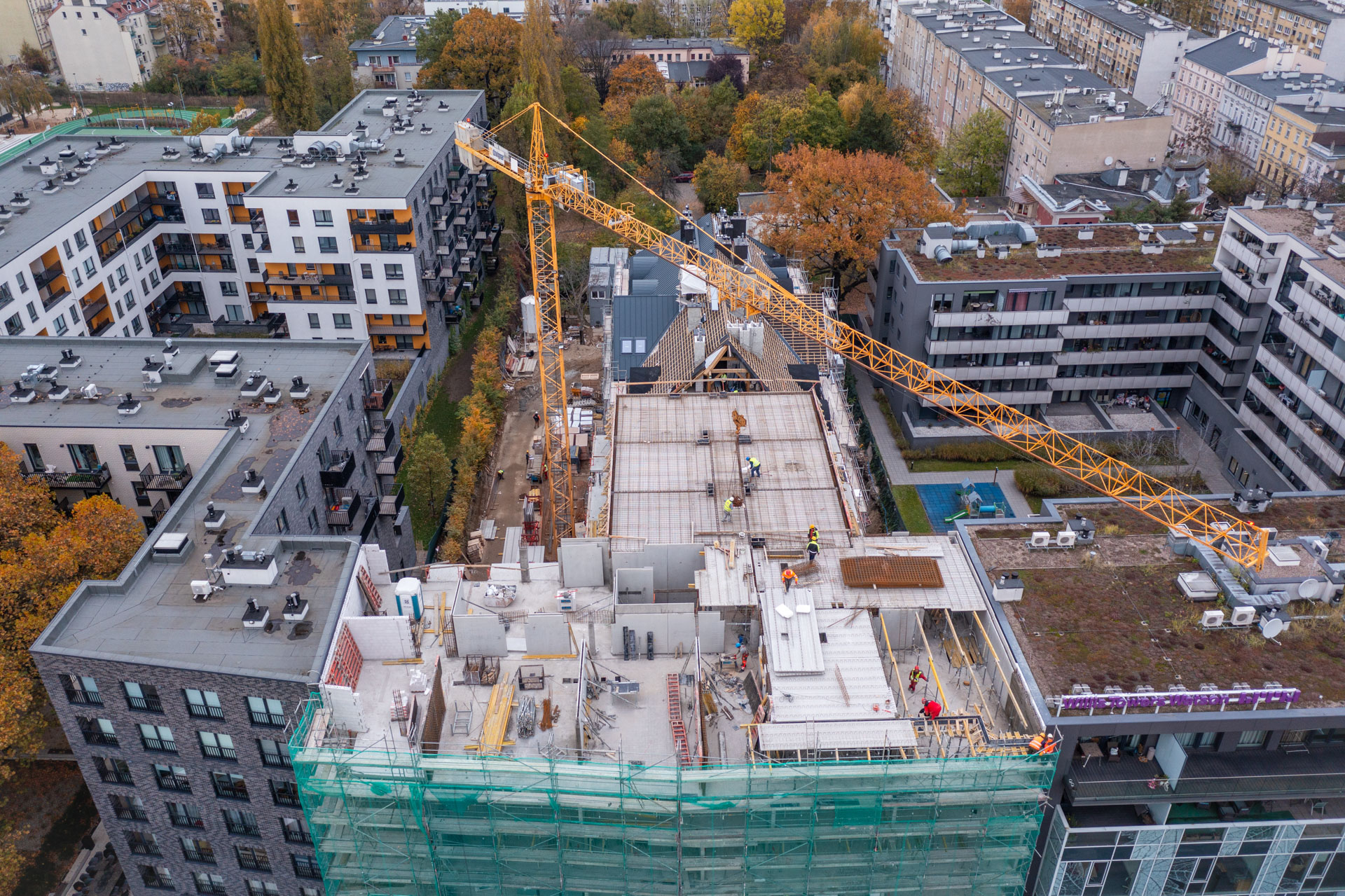 Budynek mieszkalno-usługowy z wykorzystaniem prefabrykatów betonowych